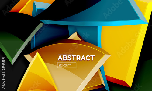 Squares and triangles geometrical background