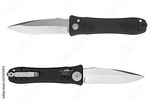 penknife folding knife isolated on white.
