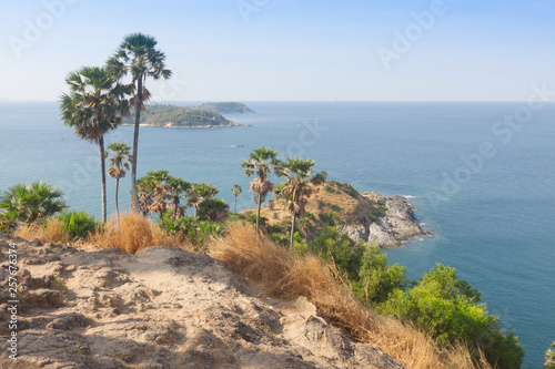 Wonderful sea at Phromthep Cape  Rawai  Phuket  Thailand.