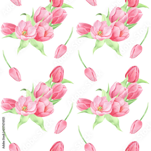 Seamless patten  of spring flowers