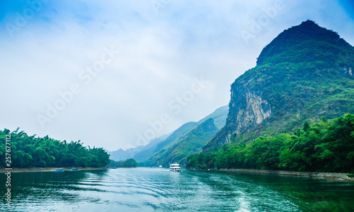 Landscape with river and mountains 