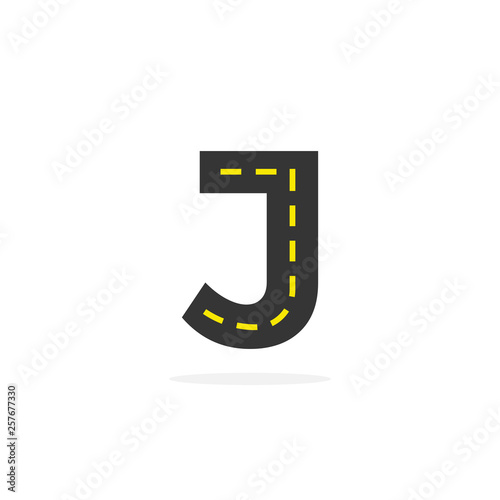 Vector Logo Road Logistics Letter J
