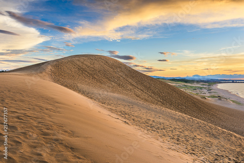 Tottori  Japan sand dunes on the Sea of Japan.