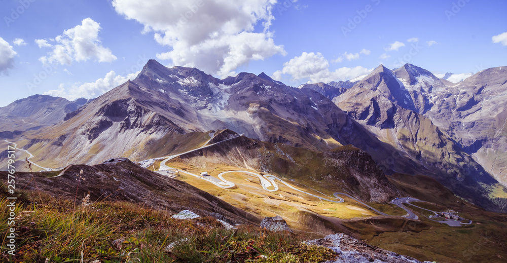 Mountain range of the Großglockner, Austria, National Park Hohe Tauern