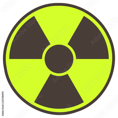 nuclear sign on white background