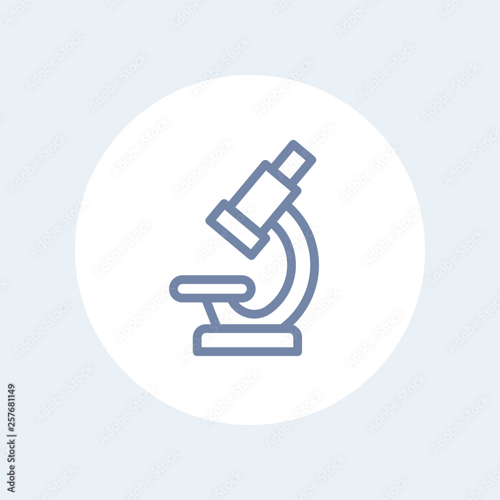 Microscope icon isolated on white
