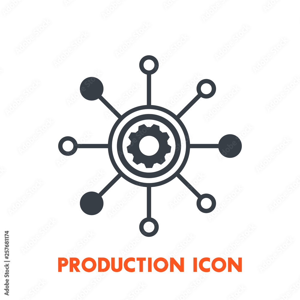 production icon on white