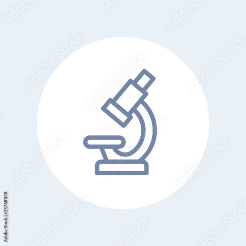 Microscope icon isolated on white