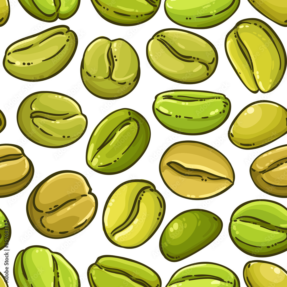 green coffee vector pattern green coffee vector pattern