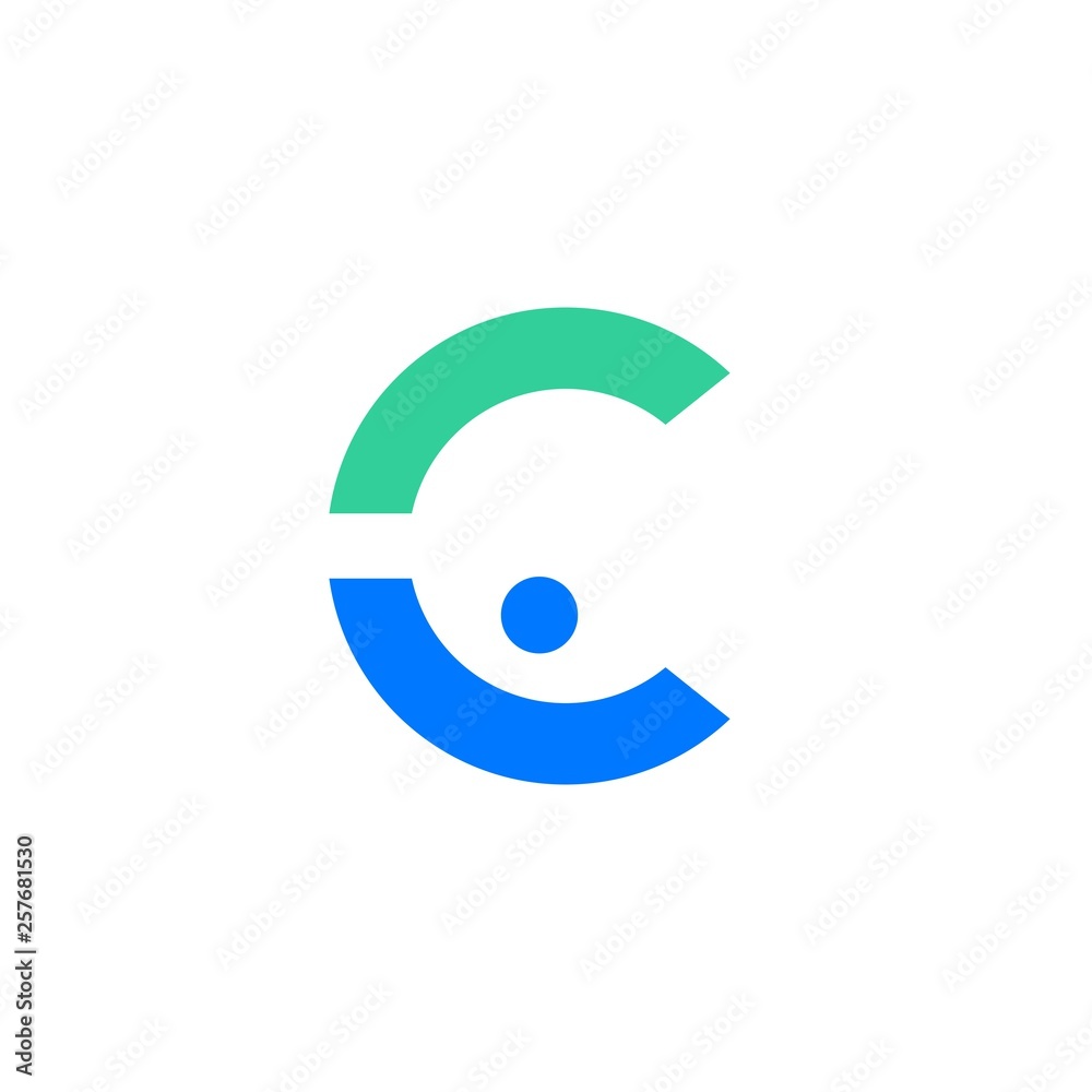 c letter people person logo vector icon