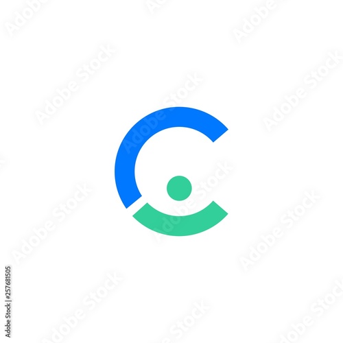 c letter people person logo vector icon