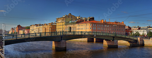 Krasnoarmeysky bridge and Fontanka river in St. Petersburg