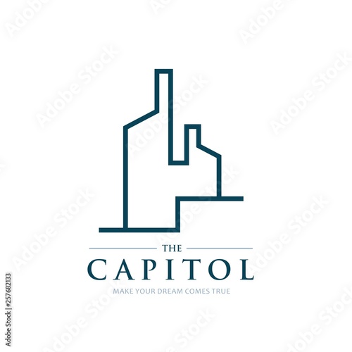 Free Download Architecture logo design in line style - GFXLoad