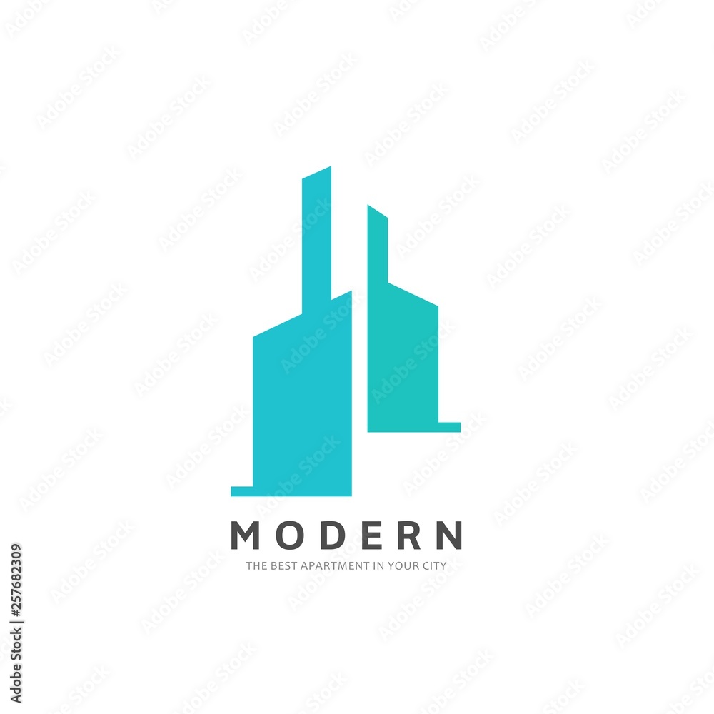 Modern Building Logo Template. Modern Building Logo Template.