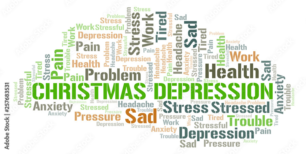 Christmas Depression word cloud. Christmas Depression word cloud.