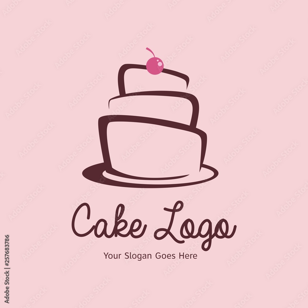 Wedding cake logo design