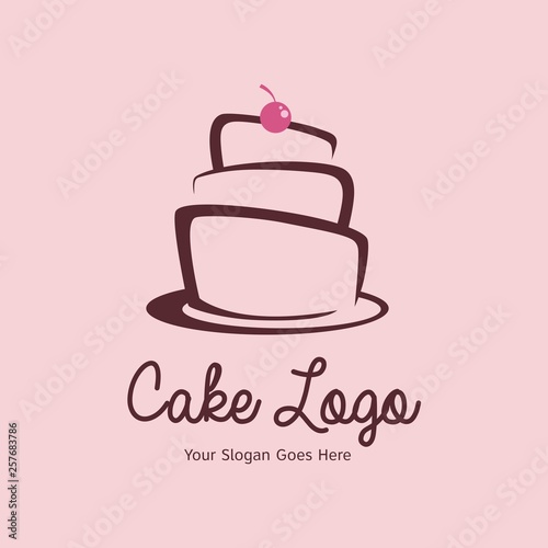 Wedding cake logo design