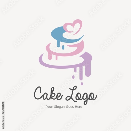 Wedding cake logo design