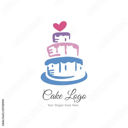Wedding cake logo design