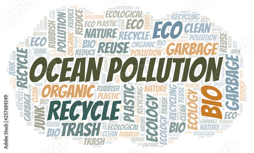 Ocean Pollution word cloud.