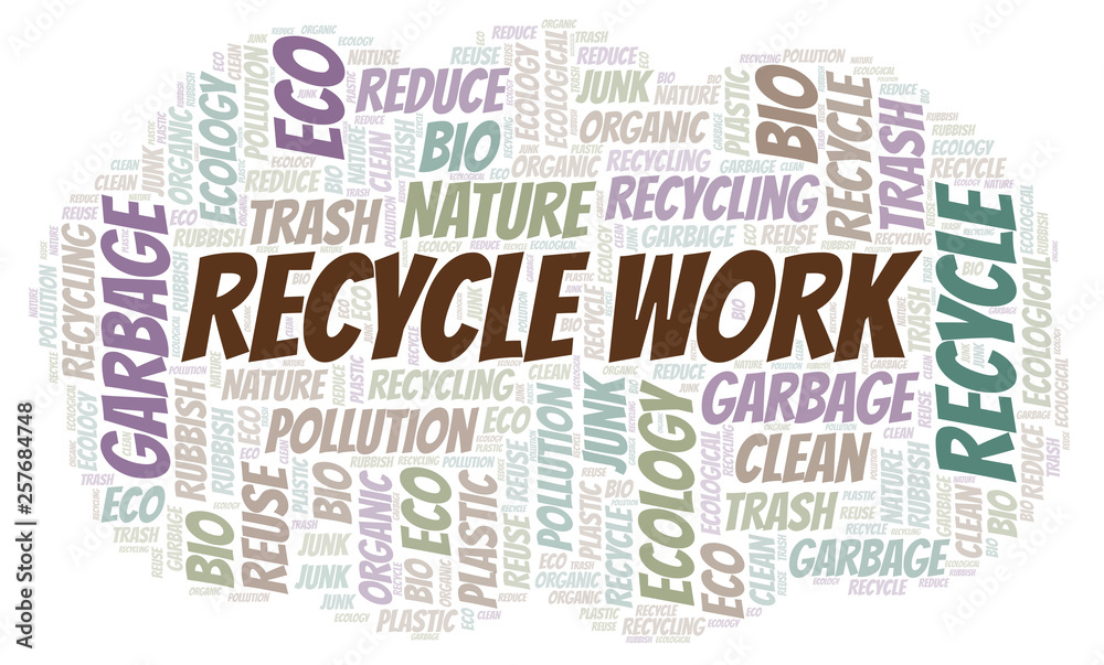 Recycle Work word cloud.