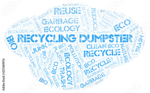 Recycling Dumpster word cloud.
