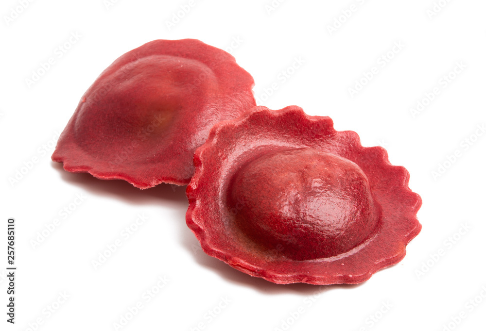 red ravioli isolated red ravioli isolated