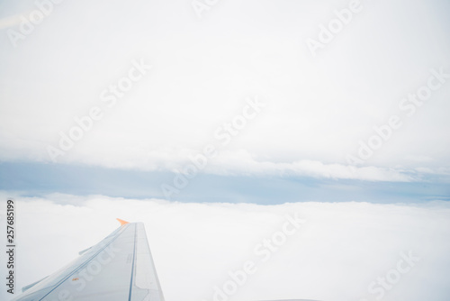 Background of blue sky with cloud view