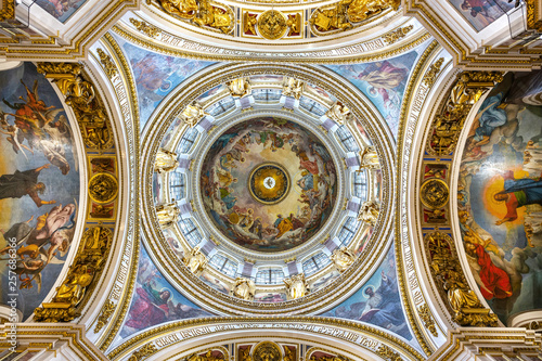 Saint Isaac's Cathedral interior mural and dome, Saint Petersburg