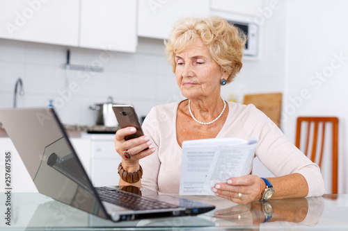 Woman making order by phone