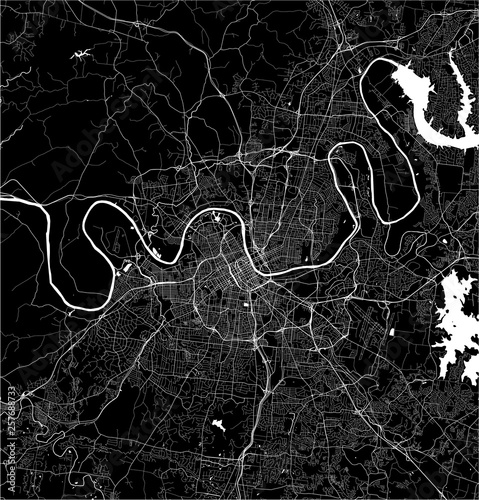 map of the city of Nashville, Tennessee, USA photo