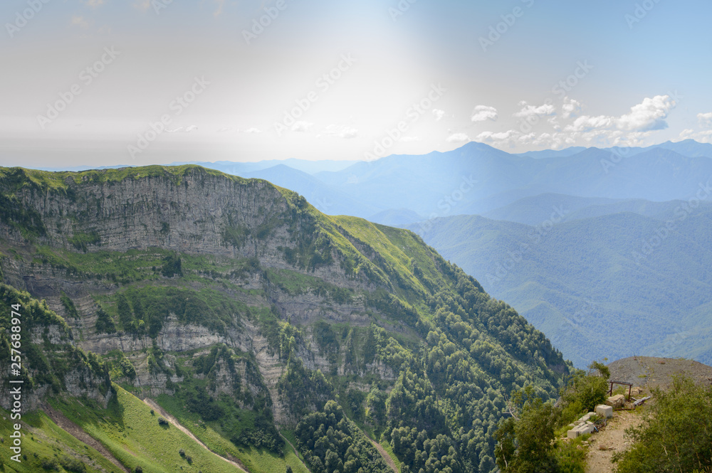 Summer in the mountains. Beautiful scenery. Sky, clouds. Summer in the mountains. Beautiful scenery. Sky, clouds.