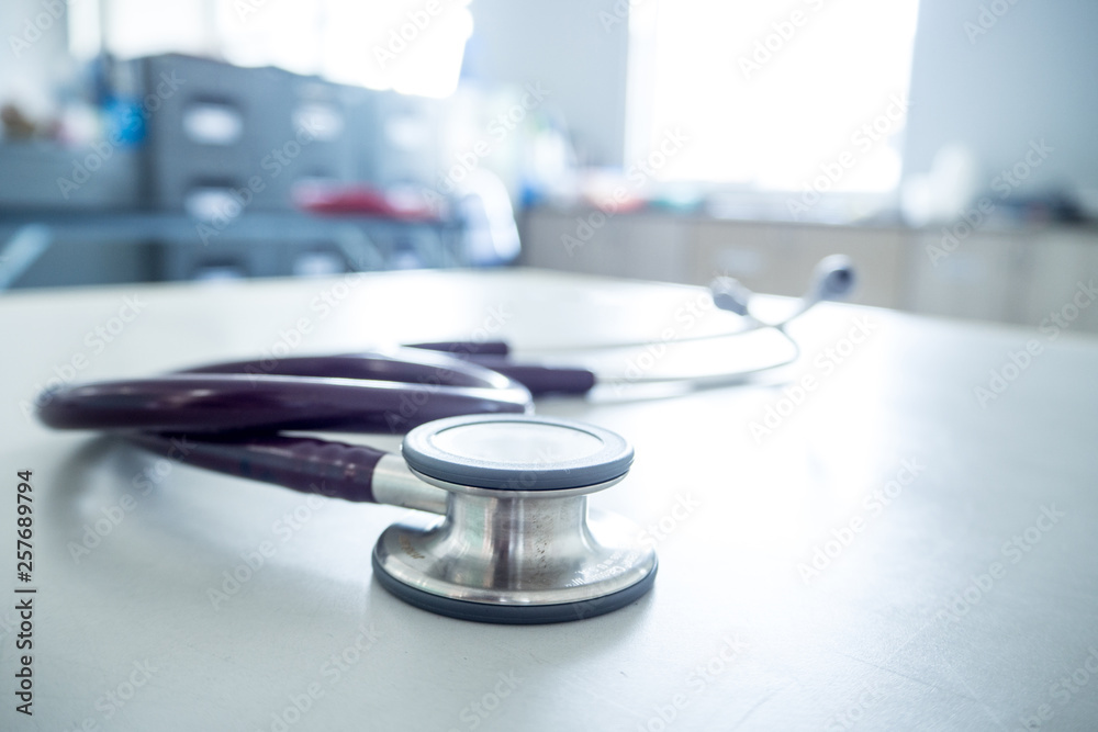 Stethoscope ,Medical instrument for physician to check patient heart beat or any illness.(selective focus) Stethoscope ,Medical instrument for physician to check patient heart beat or any illness.(selective focus)