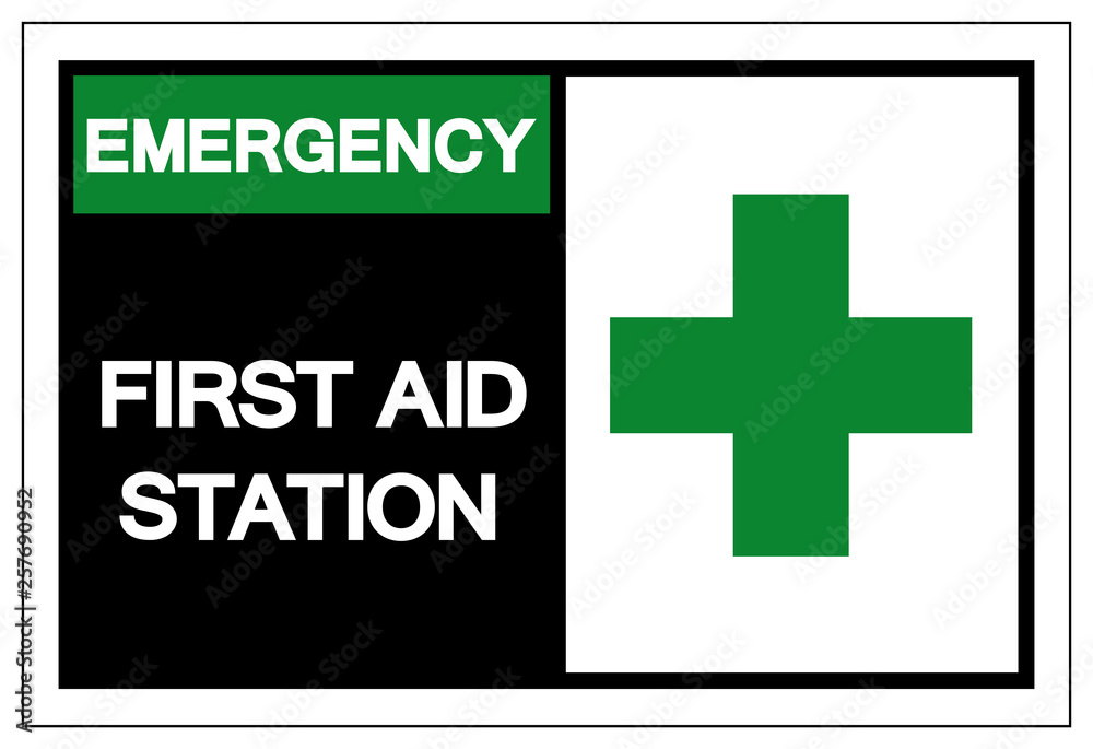 Emergency First Aid Station Symbol Sign ,Vector Illustration, Isolate