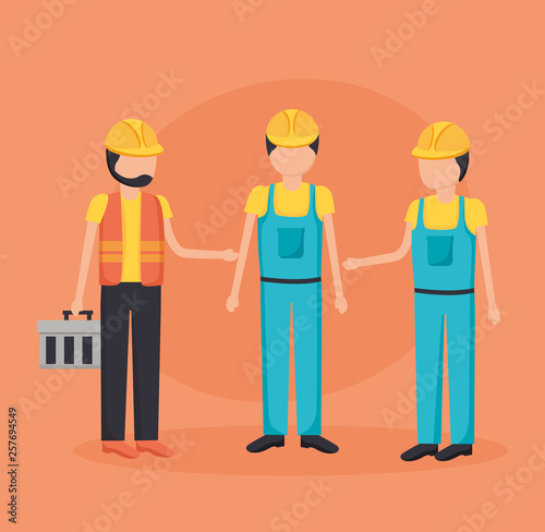 workers construction equipment