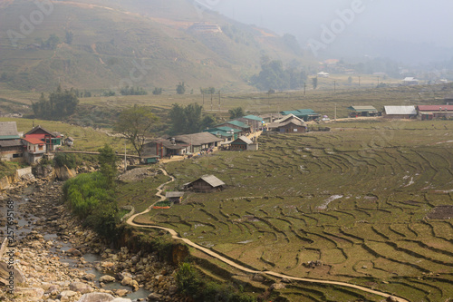 village in mountains SA PA, Vietnam