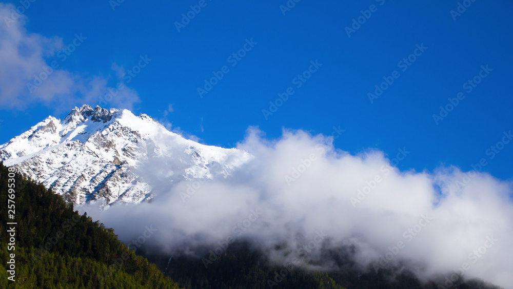 beautiful view of the Caucasus Mountains