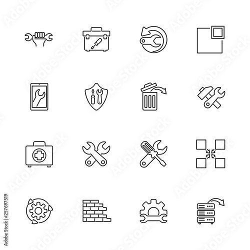 фотографія Recovery Repair - Flat Vector line Icons