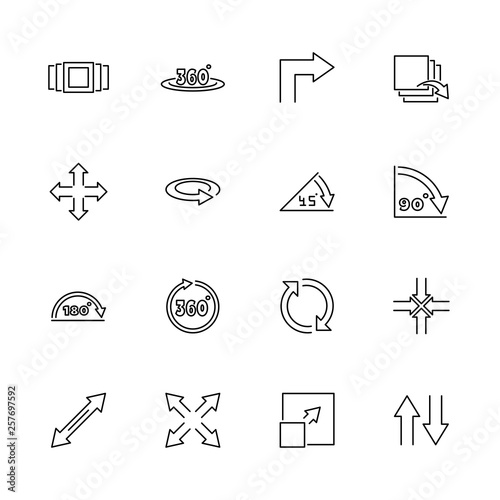 Rotate - Flat Vector line Icons
