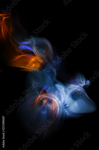 The abstract image painted by moving light and moving objects. Color abstraction.