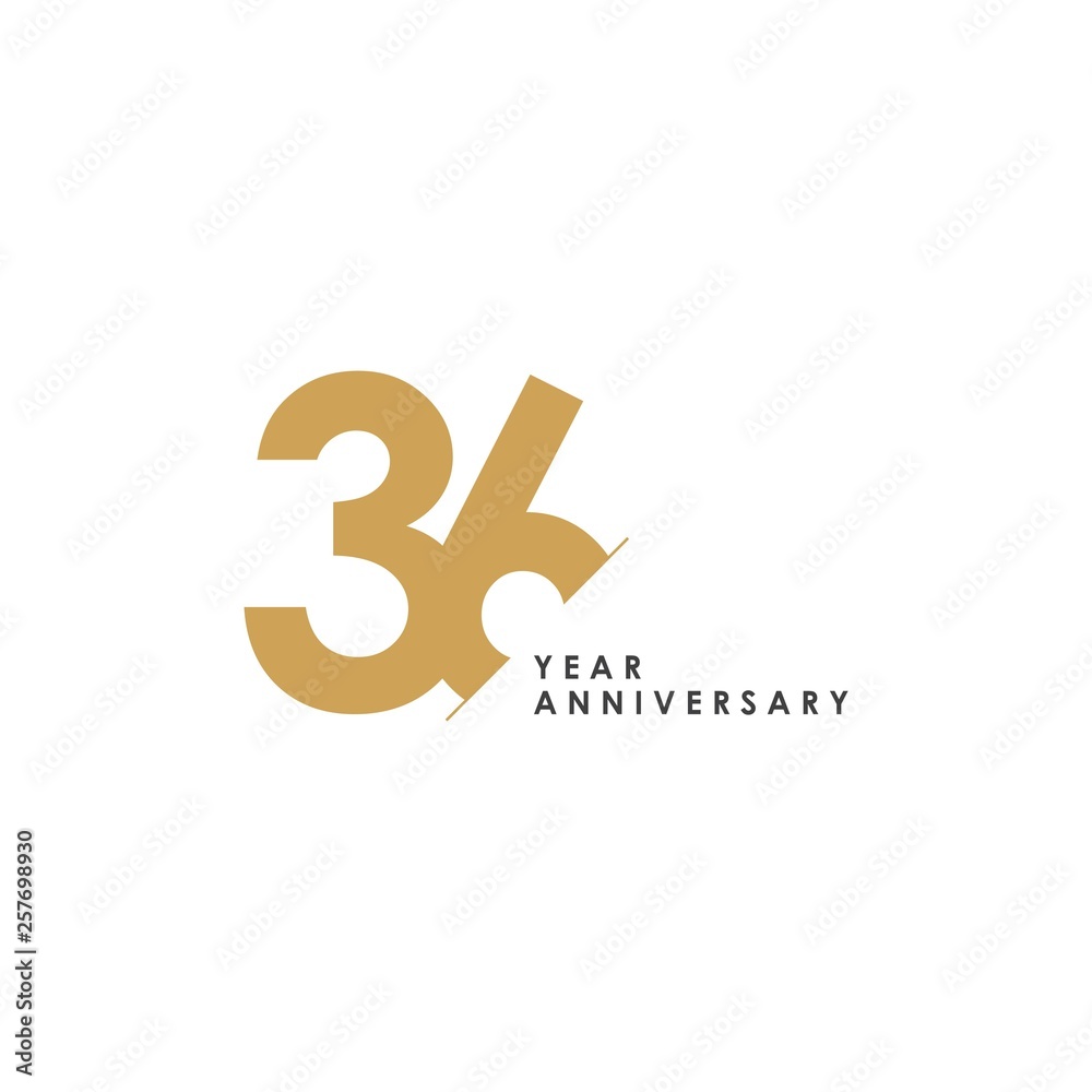 36 Year Anniversary Vector Template Design Illustration 36 Year Anniversary Vector Template Design Illustration