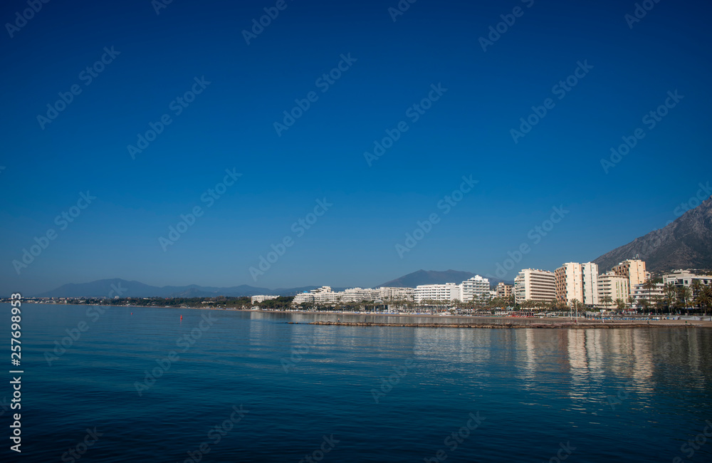 Playa de la costa de Marbella, Andalucía