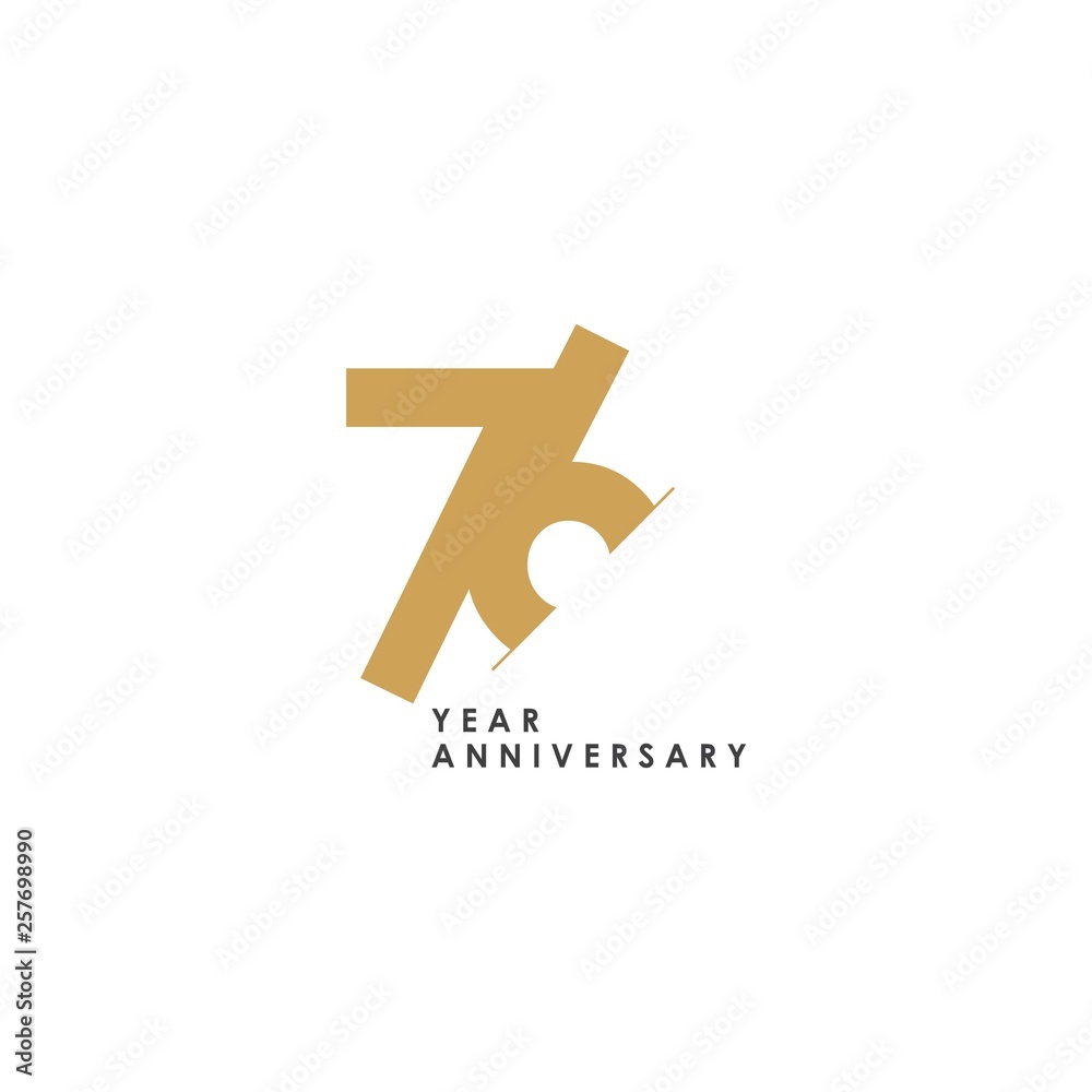Obraz premium 76 Year Anniversary Vector Template Design Illustration