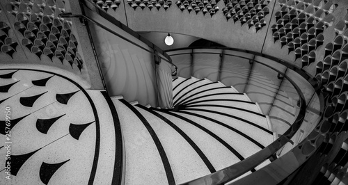 Staircase in Black and White photo