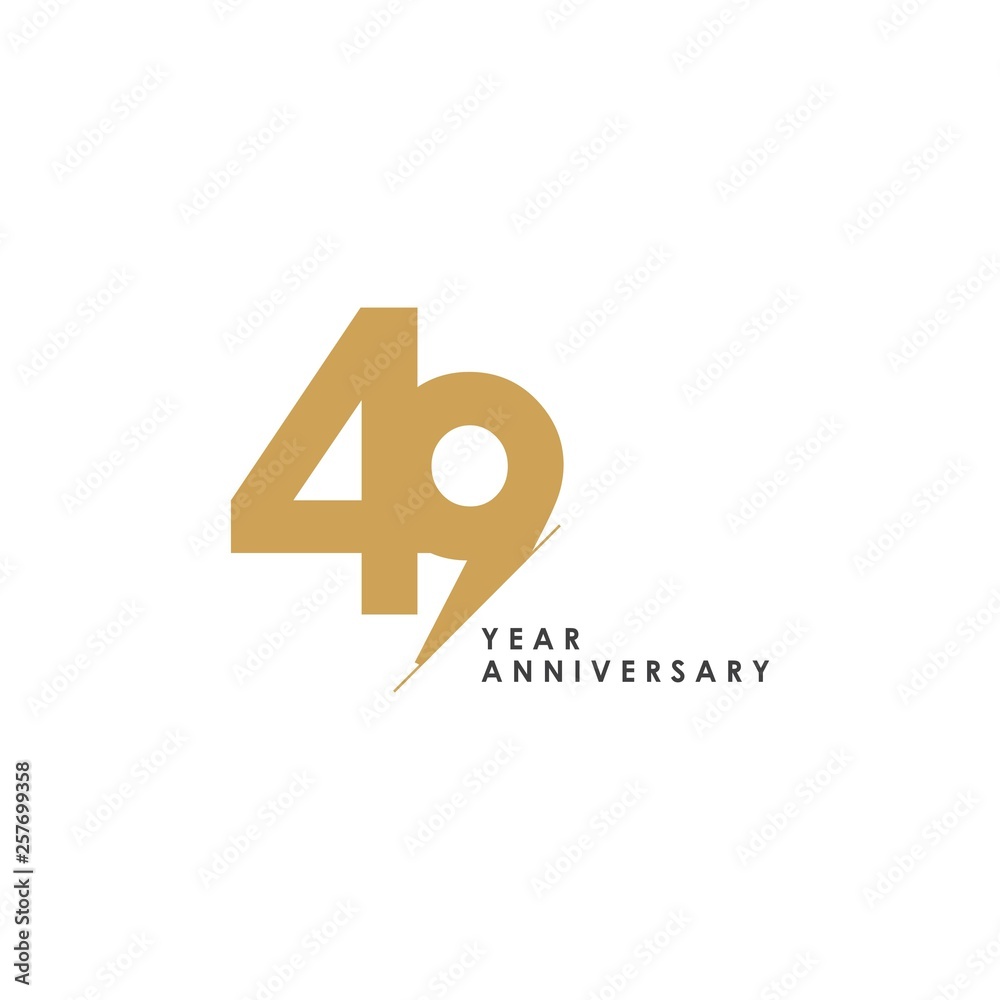 49 Year Anniversary Vector Template Design Illustration 49 Year Anniversary Vector Template Design Illustration