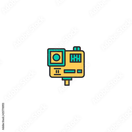 Go pro icon design icon design. Photography and video icon vector design