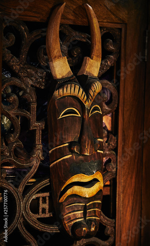 wooden voodoo mask