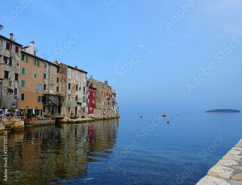 Early morning view of the water in Rovinj, Croatia