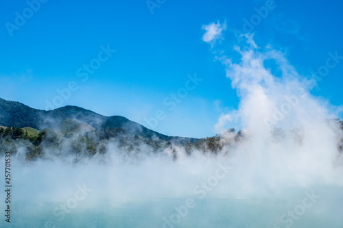 Beautiful scenery of thermal land, Rotorua, North Island, New Zealand.
