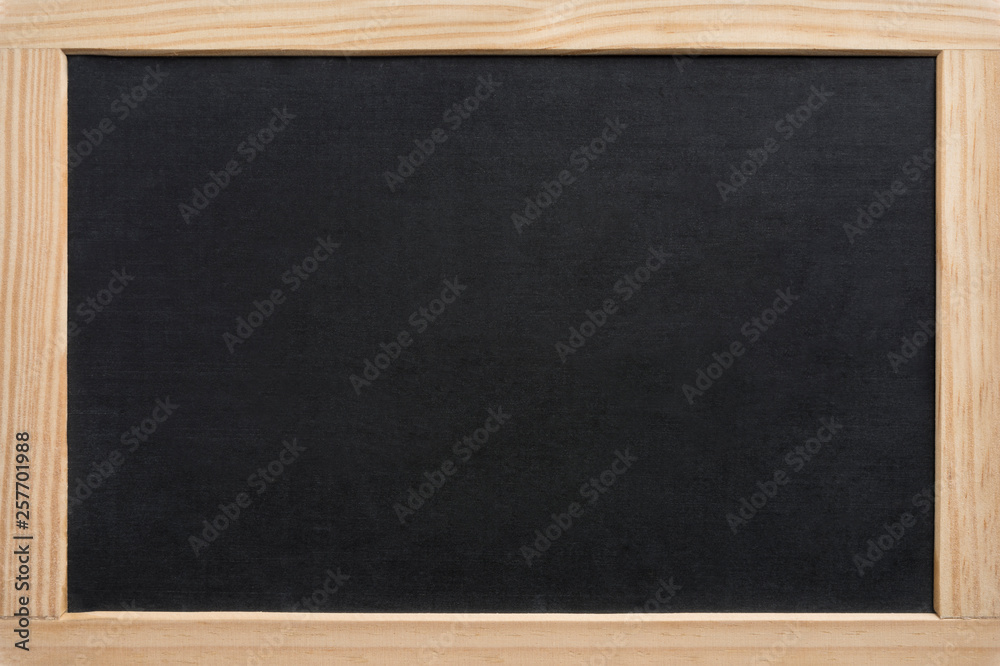 Blank slate board with wooden frame, isolated on white background Blank slate board with wooden frame, isolated on white background